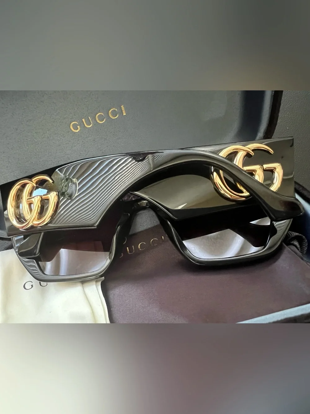 Gucci Black Cooper Sunglasses with Gradient Lenses BRAND NEW/NEVER WORN